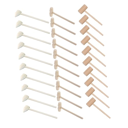 YARNOW 30Stücke Natürliche Holzschlägel Teiliges Für Robuste Glatte Oberfläche Für Kreatives Und Backen Restaurants Und Konditoreien von YARNOW