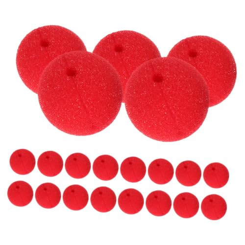 YARNOW 30Stücke Rote Clownnasen Karneval Halloween und Cosplay Lustige Zirkusnasen für Partys und Veranstaltungen Großpackung für Unvergessliche von YARNOW