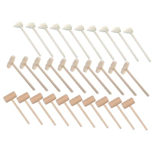 YARNOW 30Stücke Teiliges Holzhammer Für Sicheres Für Kreative DIY Projekte Zum Eierklopfen Und Basteln Mit Holzmaterialien Für Kindergeburtstag Und Kindertag von YARNOW