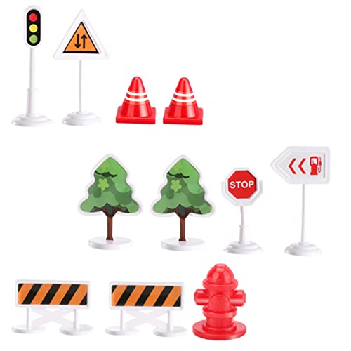 YARNOW 33Stücke Teiliges Straßenmodell Plastische Straßensperren Für Kreative Szenenspiele Für Kinderpartys Fantasie Und Kreativität von YARNOW