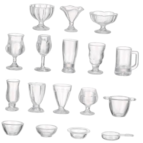 YARNOW 34 Stück Mini -Lebensmittelspielmodell Mini - Miniaturen winzig Container Puppenhaus Tassen Mini-Cup-Modell Minitasse für Puppenhaus Plastik Transparent YARNOW 34 Stück Mini -Lebensmittelspielmodell Mini - Miniaturen winzig Container Puppenhaus Tassen Mini-Cup-Modell Minitasse für Puppenhaus Plastik Transparent von YARNOW