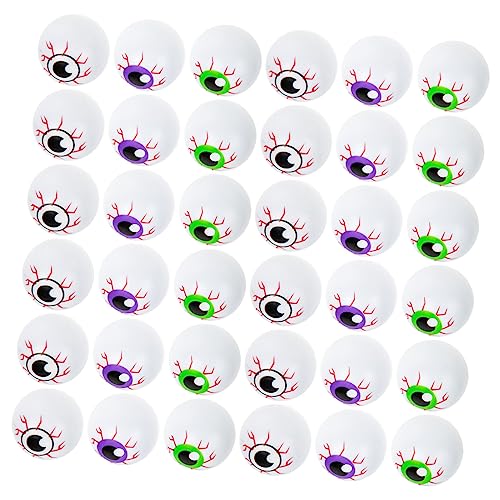 YARNOW 36 Stück Halloween Bouncy Eyeballs Dekoration Bunte Hohlaugen für Gruselige Partys und Raumgestaltung für und Außenbereiche Spooky für Halloween und Geisterhäuser YARNOW 36 Stück Halloween Bouncy Eyeballs Dekoration Bunte Hohlaugen für Gruselige Partys und Raumgestaltung für und Außenbereiche Spooky für Halloween und Geisterhäuser von YARNOW