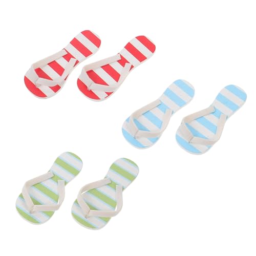 YARNOW 3Paare Strandpantoffeln Puppenhaus Deko Schuhe für Kreative Sommer Szenen für Miniaturliebhaber und DIY Projekte YARNOW 3Paare Strandpantoffeln Puppenhaus Deko Schuhe für Kreative Sommer Szenen für Miniaturliebhaber und DIY Projekte von YARNOW