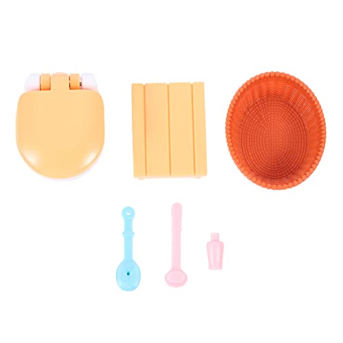 YARNOW 3Stücke Badezimmermöbel Set Aus Holz Teiliges Möbelmodell Für Puppenhaus Für Kreative Spielideen Und Fotodekoration Hochwertige Verarbeitung Und Sicheres von YARNOW