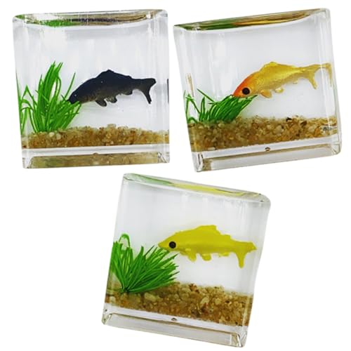 YARNOW 3Stücke Fischschalen aus Teilig Dekoration für Miniaturhäuser Exquisite Accessoires für Kleine Szenen für DIY Projekte und Kreative Raumgestaltung von YARNOW