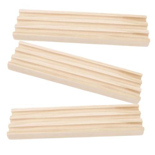 YARNOW 3Stücke Holz Dominoständer für Mexikanisches Zugzubehör Stabiler Dominohalter Vielseitige Präsentationstabletts für Tischspiele und Alphabet Karten Langlebig und Praktisch von YARNOW