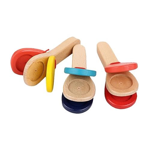 YARNOW 3Stücke Holz Kastagnetten für Percussion Musikspielzeug Musikalischen Bildung und Kreativität für Frühe Entwicklung und für Kleine von YARNOW