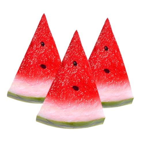 YARNOW 3Stücke Künstliche Wassermelonenscheiben Aus Simulation Wassermelonenmodell Für Fotografie Requisiten Und Kreative Dekorationen von YARNOW