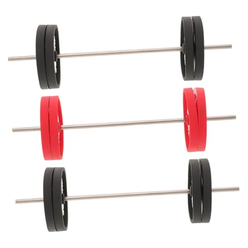 YARNOW 3Stücke Puppenhaus Zubehör Teiliges Mini Hantel Modell für Fitness Dekoration und Kreative Spielideen im Puppenhaus Perfektes für Fitness Fans von YARNOW