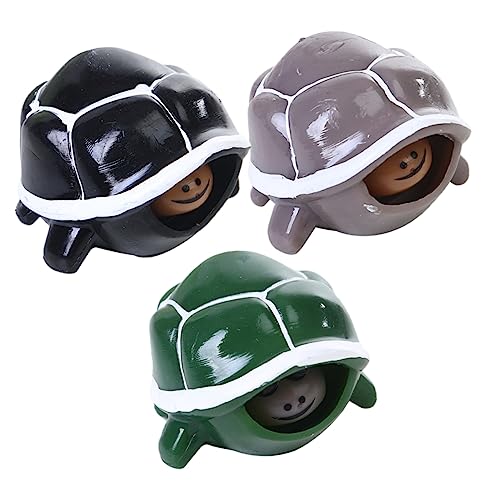 YARNOW 3Stücke Schildkrötenspielzeug Quetschtiere Aus Plastik Für Stressabbau Schildkröten Geburtstagsgeschenk Oder Partyfavoriten von YARNOW