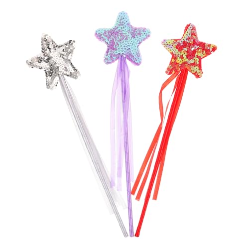 YARNOW 3Stücke Teiliges Feenstab Für Glänzender Mit Quaste Für Geburtstagsgeschenke Kinderfeste Und Verkleidungen von YARNOW