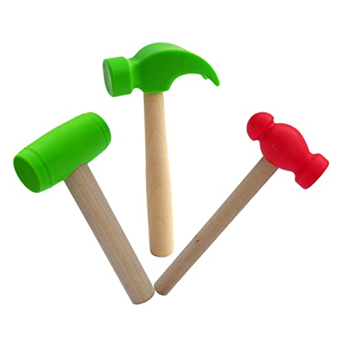 YARNOW 3Stücke Teiliges Kinderspielzeug Hölzerne Hämmer Großer Hammer Hammer Fördert Geschicklichkeit Hand Koordination von YARNOW