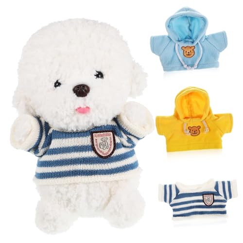 YARNOW 3Stücke Teiliges Puppenkleidung für Plüschbären Stylische Kapuzenpullover und Pullover für Stofftiere zum Basteln und Gestalten Blauer und Gelber YARNOW 3Stücke Teiliges Puppenkleidung für Plüschbären Stylische Kapuzenpullover und Pullover für Stofftiere zum Basteln und Gestalten Blauer und Gelber von YARNOW