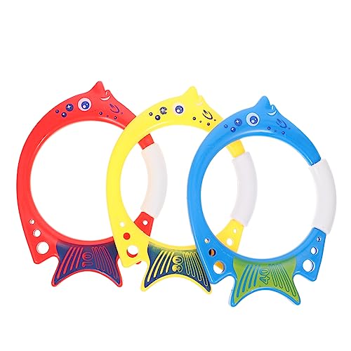 YARNOW 3Stücke Teiliges Unterwasserfischform Tauchring für Wasserspielzeug für Schwimmtraining Sicher und Langlebig für Poolspiele und Unterwasserspaß YARNOW 3Stücke Teiliges Unterwasserfischform Tauchring für Wasserspielzeug für Schwimmtraining Sicher und Langlebig für Poolspiele und Unterwasserspaß von YARNOW