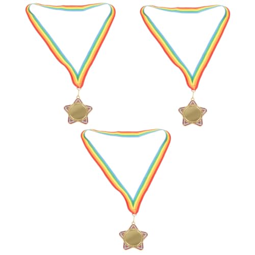 YARNOW 3st Die Medaille Metall-basketball-medaille Bestecktasche Preismedaillen Mit Lanyard Verleiht Medaille Parteimetallmedaillen Kind Auflistung Zinklegierung Fußball von YARNOW