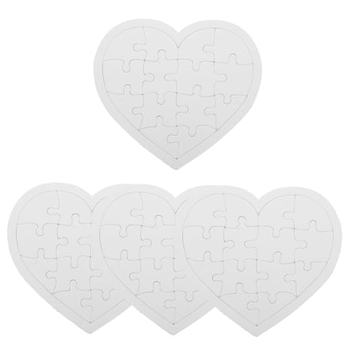 YARNOW 4 Blätter DIY Leere Puzzles zum Herzform für Kreative Bastelprojekte und Graffiti für Fördert Konzentration und Problemlösungsfähigkeiten Einfach zu Verwenden und Tragbar YARNOW 4 Blätter DIY Leere Puzzles zum Herzform für Kreative Bastelprojekte und Graffiti für Fördert Konzentration und Problemlösungsfähigkeiten Einfach zu Verwenden und Tragbar von YARNOW