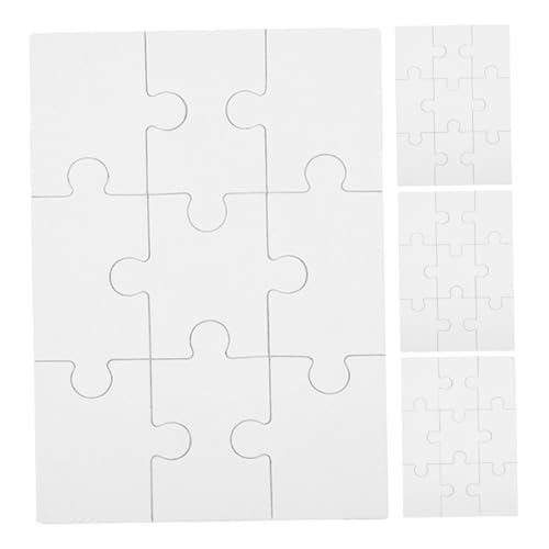 YARNOW 4 Blätter DIY Sublimationspuzzle aus Leere Puzzle für Kreative Gestaltung für Wärmeübertragung und Kunstprojekte Geschenkidee für Familie und Freunde YARNOW 4 Blätter DIY Sublimationspuzzle aus Leere Puzzle für Kreative Gestaltung für Wärmeübertragung und Kunstprojekte Geschenkidee für Familie und Freunde von YARNOW