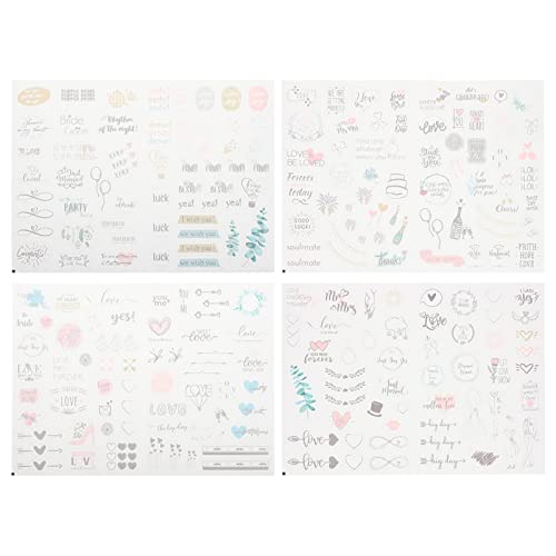YARNOW 4 Blätter Hochwertige Hochzeitsplanung Aufkleber Selbstklebende Deko für Scrapbooks Karten und Planer und Langlebig für Hochzeitsfeiern und Themenpartys YARNOW 4 Blätter Hochwertige Hochzeitsplanung Aufkleber Selbstklebende Deko für Scrapbooks Karten und Planer und Langlebig für Hochzeitsfeiern und Themenpartys von YARNOW