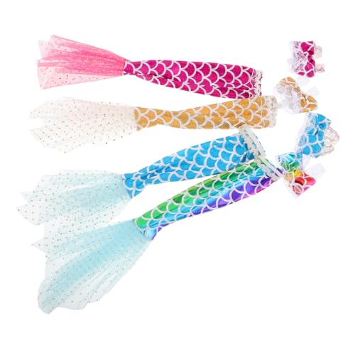 YARNOW 4 Sätze Babypuppenkleidung puppenkleidung für Meerjungfrauen Puppe verkleiden Zubehör Puppen-Outfits Kleidung für Puppen Meerjungfrauenschwanzkleid Stoff von YARNOW