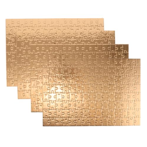 YARNOW 4 Sätze Blanko Puzzles mit Teilen Goldener Rand DIY-malspaß für Sublimations-Jigsaw für Kreative Projekte Familienaktivitäten Personalisierte Kunstgestaltung YARNOW 4 Sätze Blanko Puzzles mit Teilen Goldener Rand DIY-malspaß für Sublimations-Jigsaw für Kreative Projekte Familienaktivitäten Personalisierte Kunstgestaltung von YARNOW
