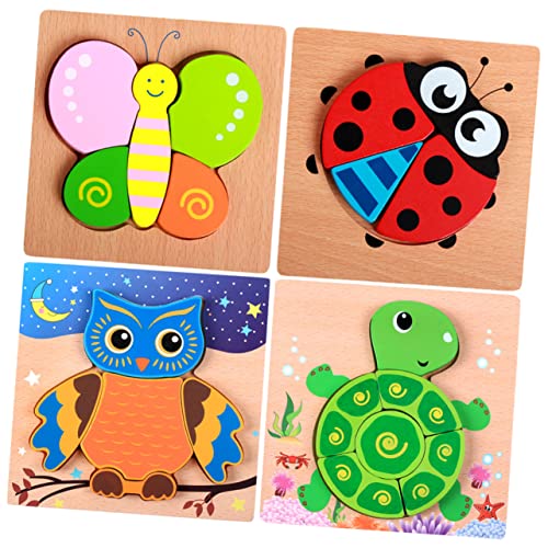 YARNOW 4 Sätze Holzpuzzle für Tierformen Teiliges Schmetterling Schildkröte Fördert Hand Auge Koordination und Kreativität Sicheres aus Holz für Jungen YARNOW 4 Sätze Holzpuzzle für Tierformen Teiliges Schmetterling Schildkröte Fördert Hand Auge Koordination und Kreativität Sicheres aus Holz für Jungen von YARNOW