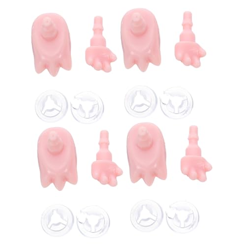 YARNOW 4 Sätze Miniatur Puppen Hände und Füße aus Kunststoff Realistische Gelenkteile für DIY Puppenherstellung Ersatzteile zum Basteln und Dekorieren Vielseitig Einsetzbar für Modellbau von YARNOW