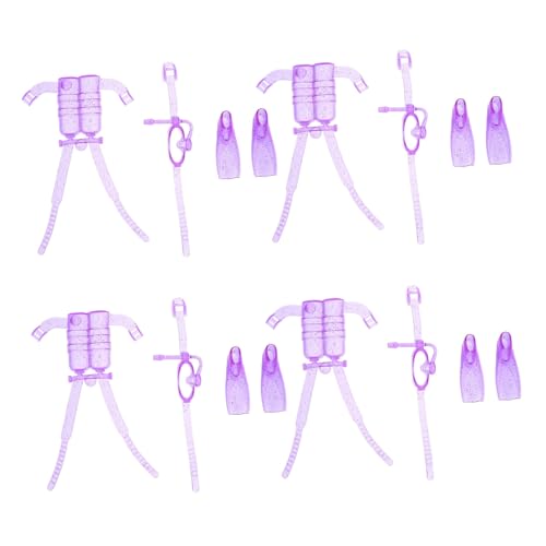 YARNOW 4 Sätze Puppen Tauchausrüstung mit Sauerstoffflasche Tauchbrille und Flossen Realistisches Mini Diving Kit für Puppen Badespielzeug für Pool und Schwimmspiele YARNOW 4 Sätze Puppen Tauchausrüstung mit Sauerstoffflasche Tauchbrille und Flossen Realistisches Mini Diving Kit für Puppen Badespielzeug für Pool und Schwimmspiele von YARNOW