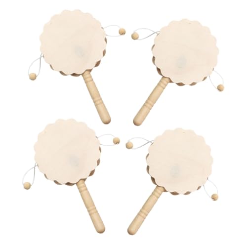 YARNOW 4 Sätze Unbemalte Holz Rasseltrommel DIY Für Kreative Handwerksprojekte Musikinstrument Für Kleinkinder Für Lernen 4 Stück * 4 YARNOW 4 Sätze Unbemalte Holz Rasseltrommel DIY Für Kreative Handwerksprojekte Musikinstrument Für Kleinkinder Für Lernen 4 Stück * 4 von YARNOW