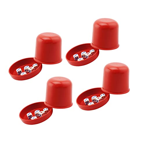 YARNOW 4 Sätze Würfel Würfelbecher Würfelstapelbecher Würfelbecher Spiele Würfelspiel Spiele Würfelbecher Und Bar Würfelbecher Würfelhalter Würfelbecher aus Kunststoff rot YARNOW 4 Sätze Würfel Würfelbecher Würfelstapelbecher Würfelbecher Spiele Würfelspiel Spiele Würfelbecher Und Bar Würfelbecher Würfelhalter Würfelbecher aus Kunststoff rot von YARNOW