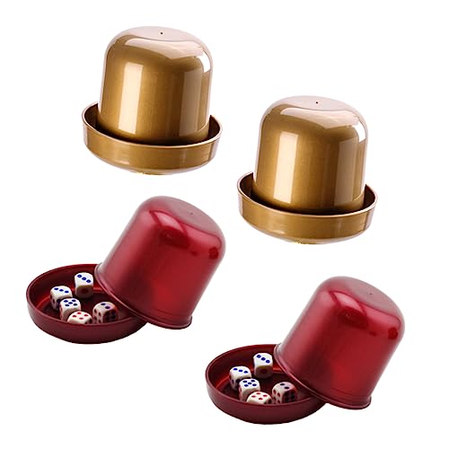YARNOW 4 Sätze Würfelbecher Würfeln Strapazierfähige Dice Shaker für Ktv Bars und Spieleabende für Familienfeiern und Partys von YARNOW
