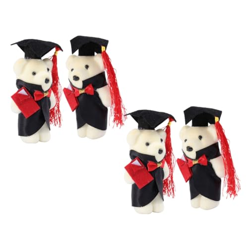 YARNOW 4 Stück Abschlussbärengeschenk Graduierung Plüsch Bärenpuppe Abschlussgeschenk Plüschbär Plüschbärenpuppe dekorativer Graduierungs-Plüschbär Abschlussbär Puppe Filzstoff YARNOW 4 Stück Abschlussbärengeschenk Graduierung Plüsch Bärenpuppe Abschlussgeschenk Plüschbär Plüschbärenpuppe dekorativer Graduierungs-Plüschbär Abschlussbär Puppe Filzstoff von YARNOW