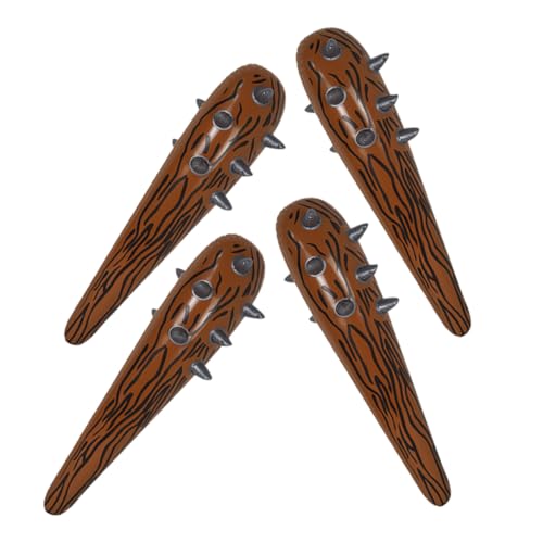 YARNOW 4 Stück Aufblasbare Cheer Schläger in Dunkelbraun Leichte Schnell Aufblasbare Klatschbats für Outdoor sport Geburtstagsfeiern und Karneval Kinderfreundlich von YARNOW