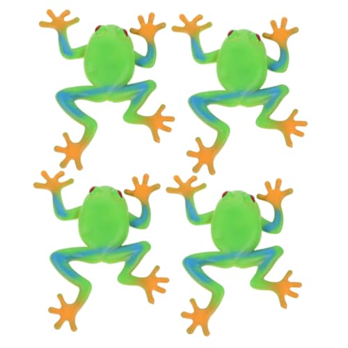 YARNOW 4 Stück Dekompression Spielzeugfrosch Party entspannende Spielsachen drücken Zappelspielzeug für Partys dehnbares weiches Gummi Green von YARNOW