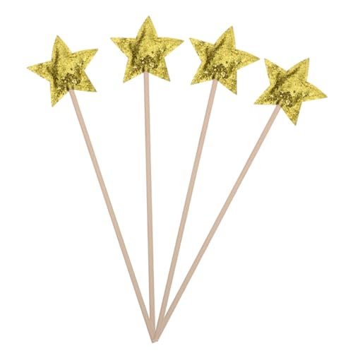 YARNOW 4 Stück Feenstab für Glitzernde Zauberstäbe für Kostümparty Bühnenaufführungen und Geburtstagsfeiern Verkleidung Cosplay und Kreative Spiele von YARNOW