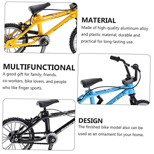 YARNOW 4 Stück Finger Bike Teilig Mini Finger Sports Toy aus Aluminiumlegierung und Kunststoff Robust und Langlebig Stressabbauendes für Erwachsene in Gelb Blau Schwarz Orange YARNOW 4 Stück Finger Bike Teilig Mini Finger Sports Toy aus Aluminiumlegierung und Kunststoff Robust und Langlebig Stressabbauendes für Erwachsene in Gelb Blau Schwarz Orange von YARNOW
