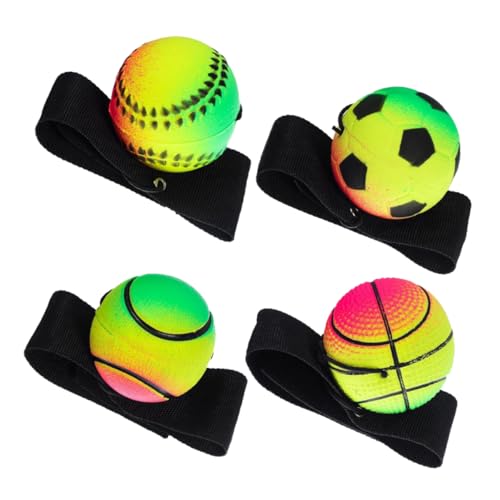 YARNOW 4 Stück Fluoreszierender Hüpfball Erwachsene Handgelenk Sport Kinderspielzeug Baseball Armbandbälle Ballspielzeug Zurückgeben Armband Entspannendes Gummi YARNOW 4 Stück Fluoreszierender Hüpfball Erwachsene Handgelenk Sport Kinderspielzeug Baseball Armbandbälle Ballspielzeug Zurückgeben Armband Entspannendes Gummi von YARNOW