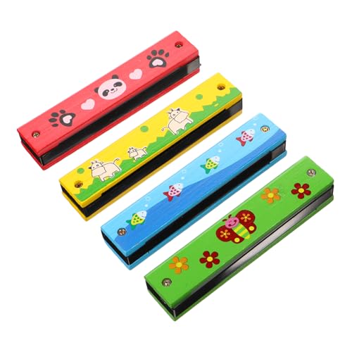 YARNOW 4 Stück Holz Mundharmonikas für Anfänger für Kindergarten und Grundschule Tragbar und Leicht Fördert Koordination und Konzentration YARNOW 4 Stück Holz Mundharmonikas für Anfänger für Kindergarten und Grundschule Tragbar und Leicht Fördert Koordination und Konzentration von YARNOW