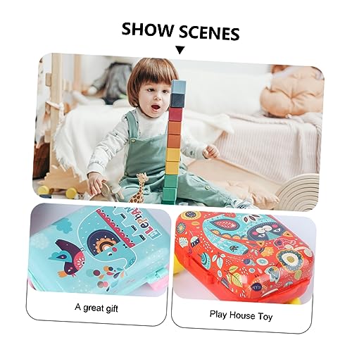 YARNOW 4 Stück Kofferspielzeug aus Weißblech tragbarer Koffer Trolley- Kinderspielzeug pädagogisches Simulations-Trolley ABS-Kunststoff von YARNOW