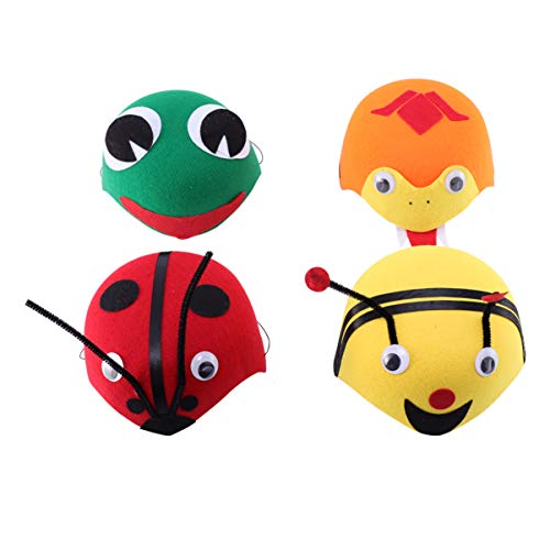 YARNOW 4 Stück Kreative Tierkopfbedeckungen Lustige Atmungsaktive Kostümhüte für Partys Wie Halloween Weihnachten und Kindergeburtstag mit Elastischem Band für Optimalen Sitz YARNOW 4 Stück Kreative Tierkopfbedeckungen Lustige Atmungsaktive Kostümhüte für Partys Wie Halloween Weihnachten und Kindergeburtstag mit Elastischem Band für Optimalen Sitz von YARNOW