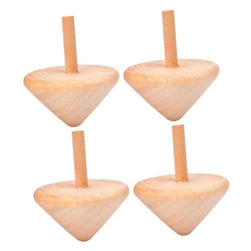 YARNOW 4 Stück Kreiselspielzeug aus Holz Kreiselspielzeug für resistente Kinderkreisel Kindergarten spielzeuge kinderspielzeug Kinderoberteile Gyro - hölzern Khaki von YARNOW