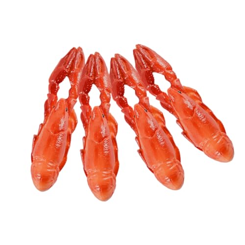 YARNOW 4 Stücke Realistische Hummerfiguren Simulierte Hummer Deko Künstliche Hummer für Garten und Spielzeug PVC Material von YARNOW