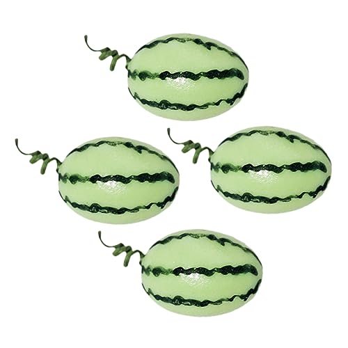 YARNOW 4 Stück Künstliche Mini Wassermelonen Deko Resin Simulation Realistische Obstmodelle für Puppenhaus und Kinderspielzeug von YARNOW