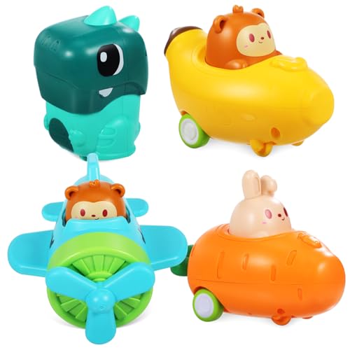 YARNOW 4 Stück Kunterbunte Spielzeugautos für Kleinkinder Teiliges mit Dinosaurier Banane und Flugzeug aus Robustem Fördert Motorische Fähigkeiten und Kreativität YARNOW 4 Stück Kunterbunte Spielzeugautos für Kleinkinder Teiliges mit Dinosaurier Banane und Flugzeug aus Robustem Fördert Motorische Fähigkeiten und Kreativität von YARNOW