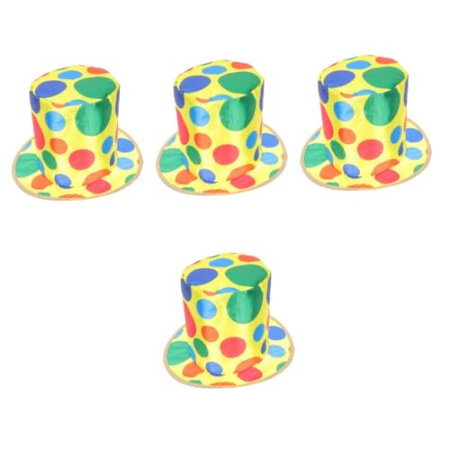 YARNOW 4 Stück Leichter Clownhut Große Verstellbar Bequem Für Erwachsene Teens Halloween Karneval Bühnenkostüm Party Accessoire von YARNOW