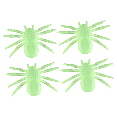 YARNOW 4 Stück Leuchtende Halloween Spinnen aus Realistische Deko Spinnen für Party Streiche Leichte Gruselige Requisiten für Halloween Dekoration und Gruselige Atmosphäre YARNOW 4 Stück Leuchtende Halloween Spinnen aus Realistische Deko Spinnen für Party Streiche Leichte Gruselige Requisiten für Halloween Dekoration und Gruselige Atmosphäre von YARNOW