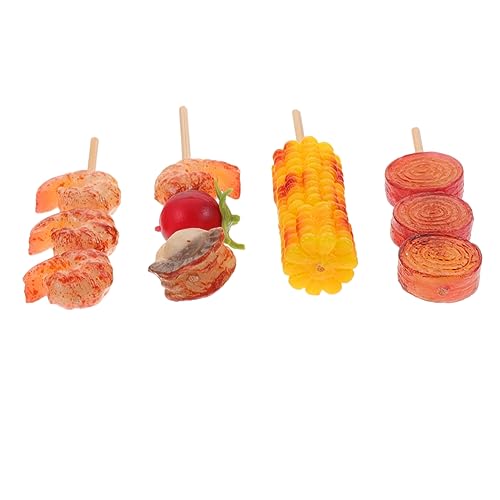 YARNOW 4 Stück Mini Grill Teiliges Realistische Simulierte Lebensmittelmodelle für Kinderküche Grill Dekoration Fotorequisiten Mini Garnelen Mais Zwiebel Jakobsmuschel YARNOW 4 Stück Mini Grill Teiliges Realistische Simulierte Lebensmittelmodelle für Kinderküche Grill Dekoration Fotorequisiten Mini Garnelen Mais Zwiebel Jakobsmuschel von YARNOW
