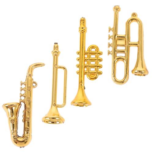 YARNOW 4 Stück Mini-Instrument Mini-Gitarre Puppe Musikinstrumente Miniatur-Musical Trompete winzig Mini-Deko-Accessoire Instrumentenmodell aus Kunststoff Plastik Golden YARNOW 4 Stück Mini-Instrument Mini-Gitarre Puppe Musikinstrumente Miniatur-Musical Trompete winzig Mini-Deko-Accessoire Instrumentenmodell aus Kunststoff Plastik Golden von YARNOW
