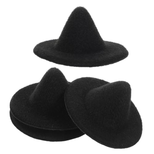 YARNOW 4 Stück Mini Magierhut Hexenhüte Masse Puppenbastelhüte Miniatur -hexenhüte Hexenhut Mini Kleine Hexenhüte Puppenhaus-hexenhüte Mini-Halloween-hexenhüte Kleine Hüte Miniaturhut Eva von YARNOW