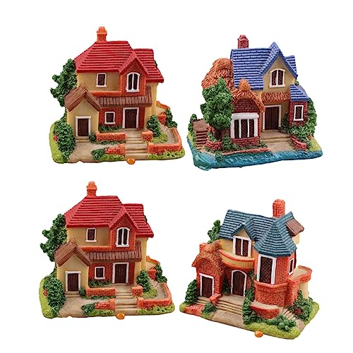 YARNOW 4 Stück Miniatur Haus Modell Kunstvolle Resin Figuren für Garten und Deko Hochwertige Mikrolandschaft Ornamente für Stilvolle Tisch und Hochzeitsdekoration YARNOW 4 Stück Miniatur Haus Modell Kunstvolle Resin Figuren für Garten und Deko Hochwertige Mikrolandschaft Ornamente für Stilvolle Tisch und Hochzeitsdekoration von YARNOW