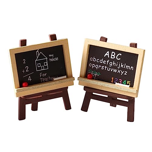 YARNOW 4 Stück Miniatur Holz Easel mit Tafeln für Kreatives für Puppenhaus und Mikro Landschaften Deko für Tisch und YARNOW 4 Stück Miniatur Holz Easel mit Tafeln für Kreatives für Puppenhaus und Mikro Landschaften Deko für Tisch und von YARNOW